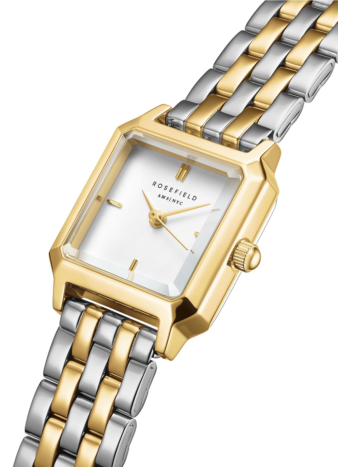 Rosefield The Boxelle Duotone horloge BWDSG-B03 - detail 2 goud