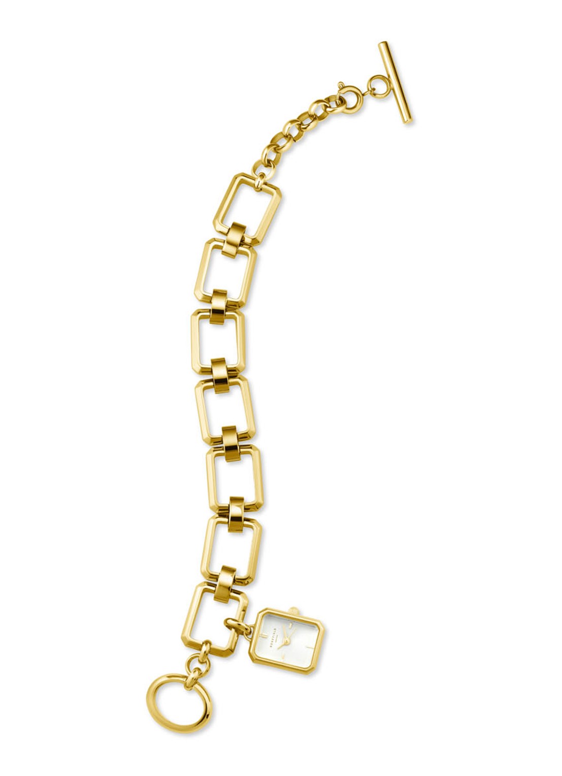 Rosefield The Octagan Charm horloge SWGSG-O52 - detail goud