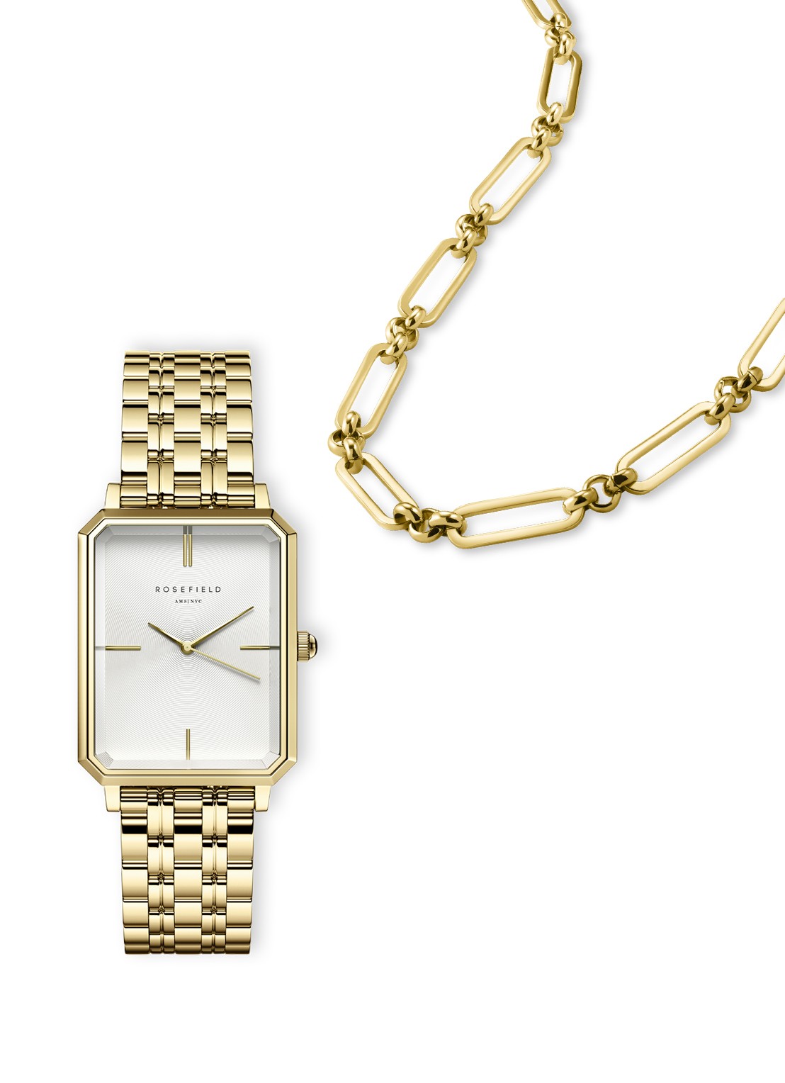 Rosefield The Octagon giftset horloge OWGSG-X269 - detail goud