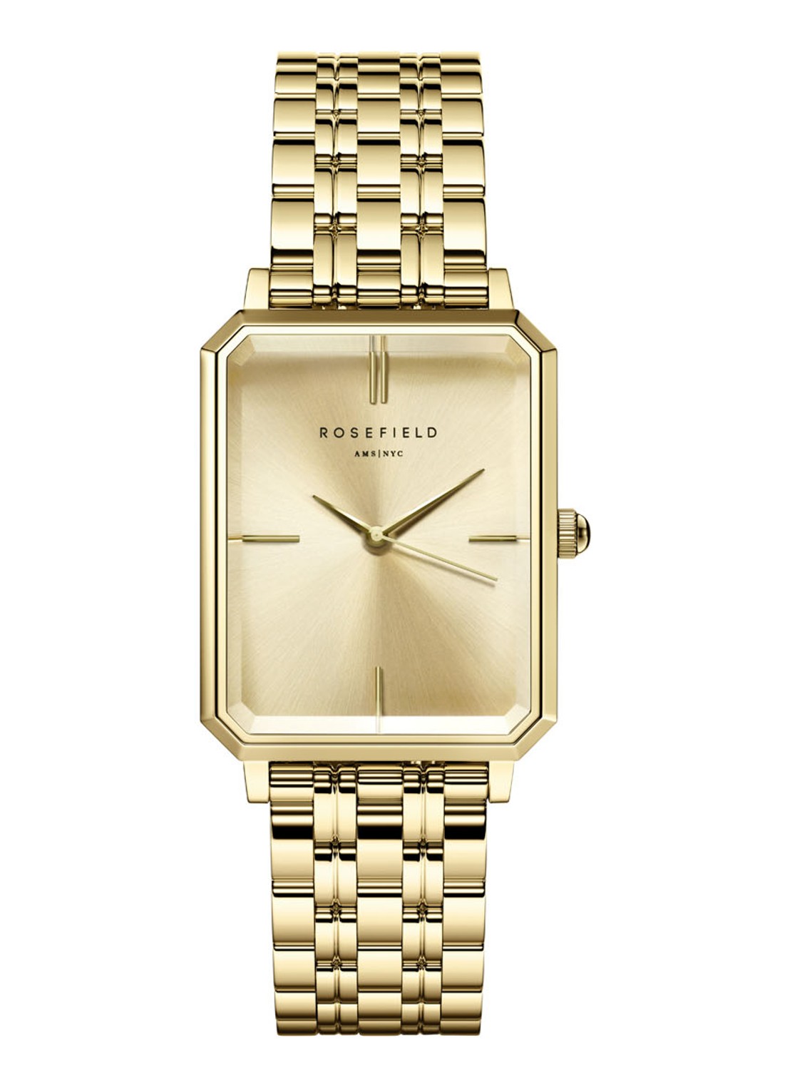 Rosefield The Octagon horloge en armband in giftbox OCCYG-X274 - voorkant 3 goud