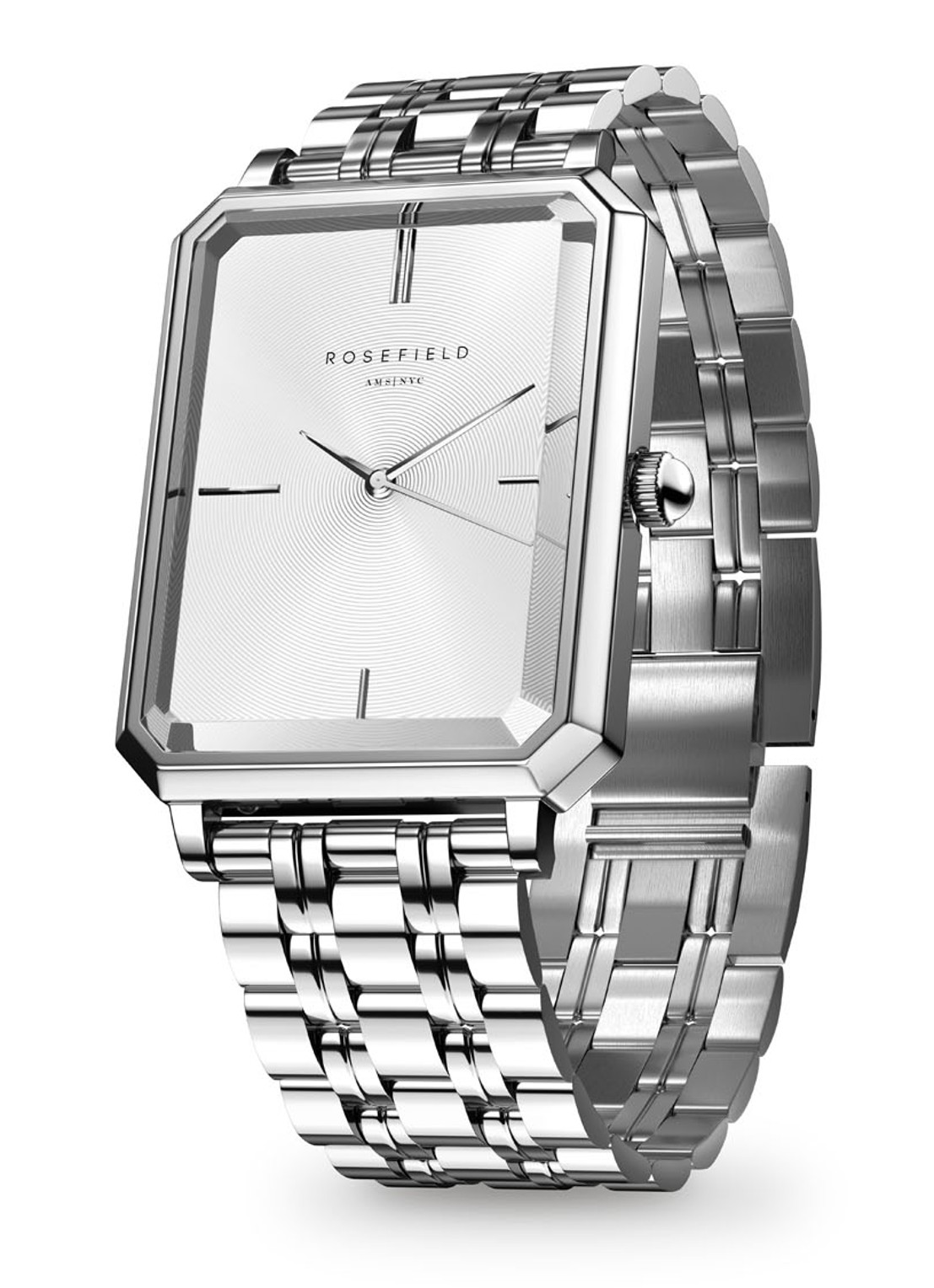 Rosefield The Octagon horloge OCWSS-O41 - detail zilver