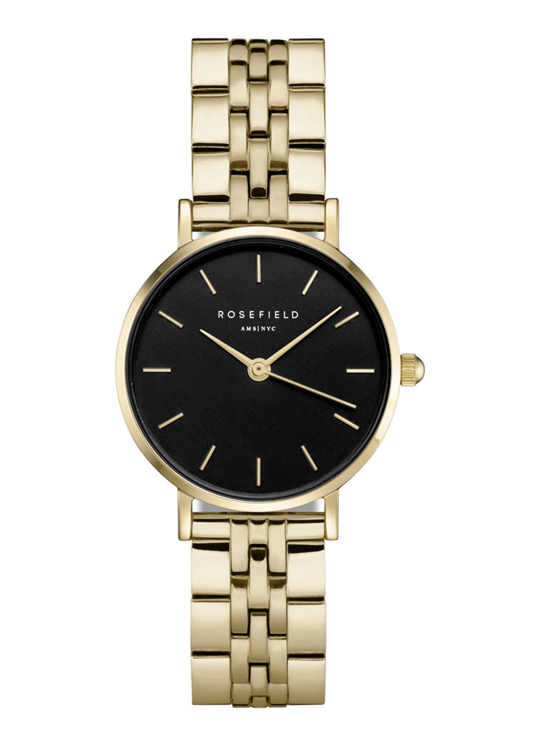 Rosefield The Small Edit horloge 26BSG-268 - voorkant goud