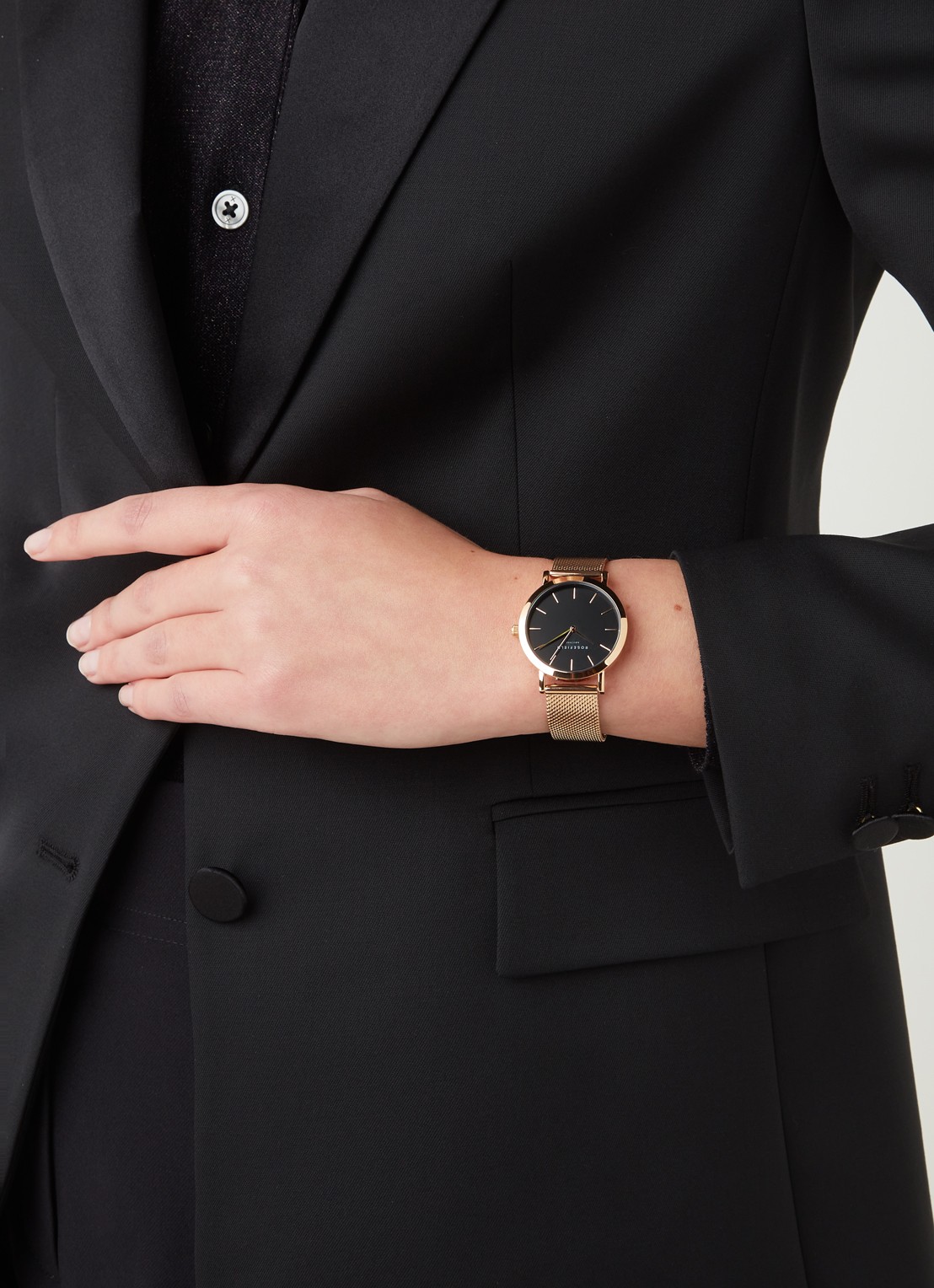Rosefield The Tribeca horloge TBR-T59 - voorkant 3 roségoud
