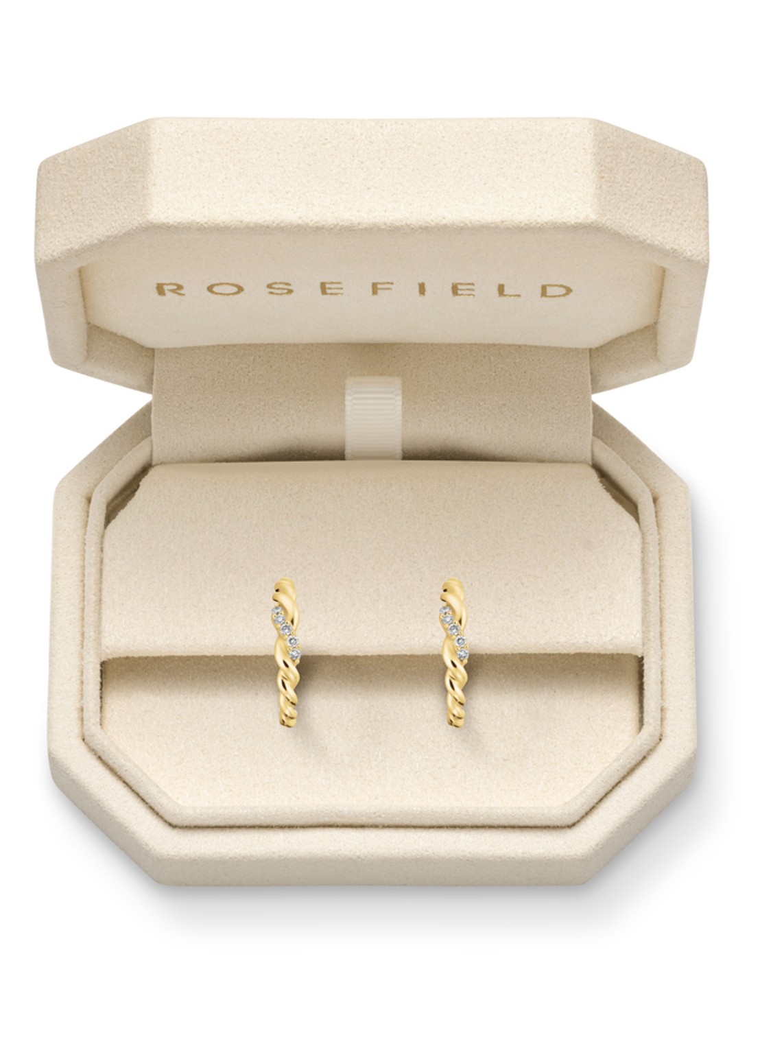 Rosefield Twisted oorstekers van 14 karaat geelgoud - detail 3 goud