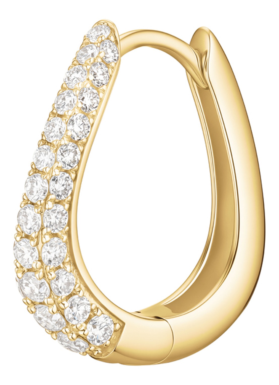Rosefield Wave Pave oorringen van 14 karaat goud - detail goud