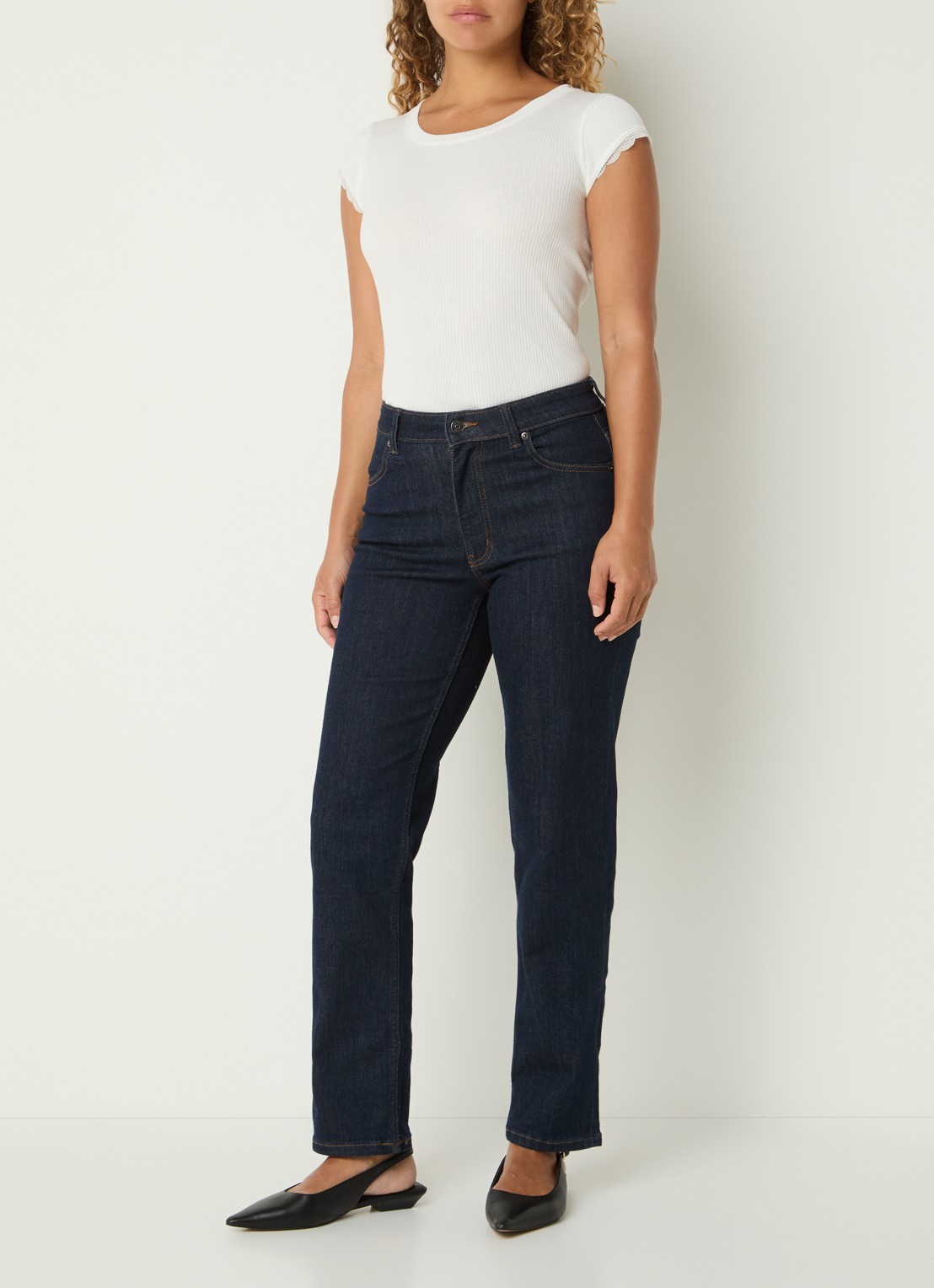 Rosemunde Baybay T-shirt met details van kant - voorkant 2 wit