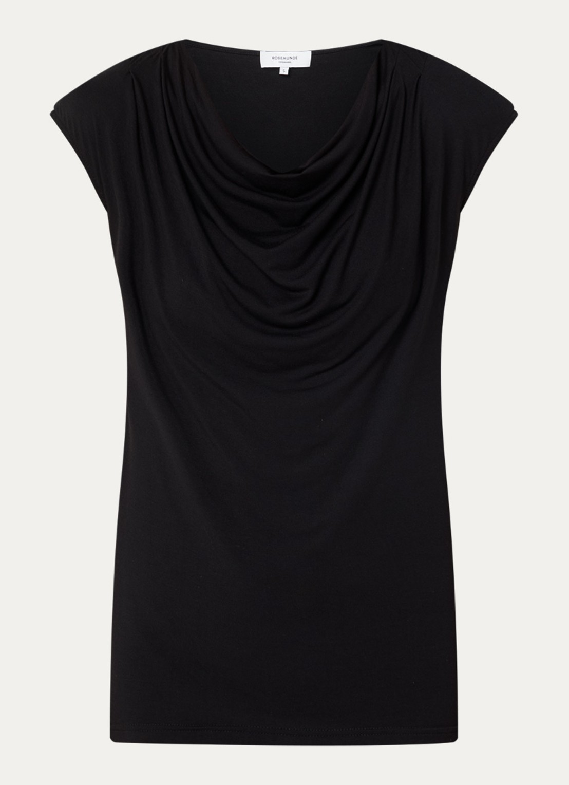 Rosemunde Blarritz mouwloze top met gedrapeerd detail - voorkant zwart