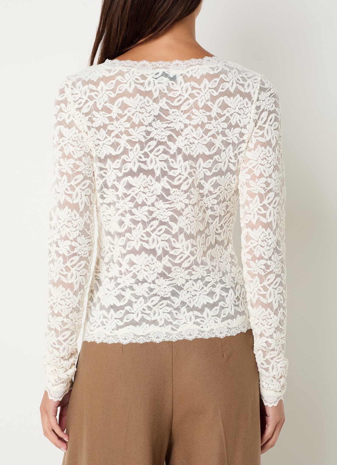 Rosemunde Delicia vest van kant - achterkant 4 gebroken wit