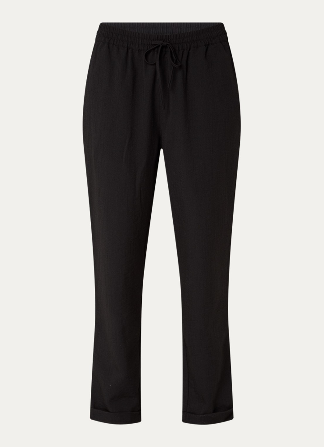 Rosemunde RMWTalia high waist slim fit cropped broek met steekzakken - voorkant zwart