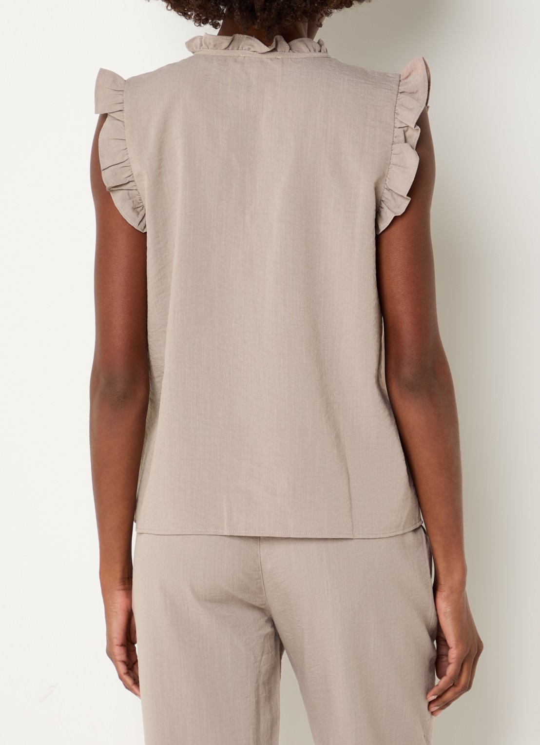 Rosemunde RMWTalia tuniek met volant - achterkant 3 donkerbeige