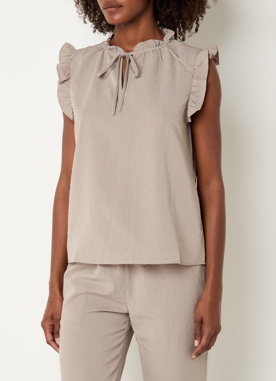 Rosemunde RMWTalia tuniek met volant - detail 4 donkerbeige