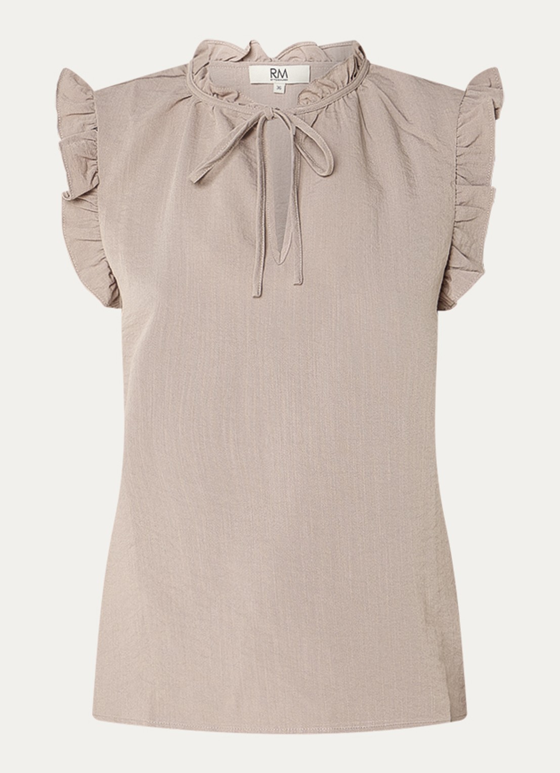 Rosemunde RMWTalia tuniek met volant - voorkant donkerbeige