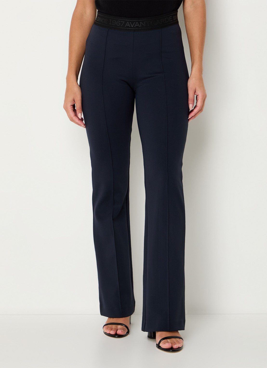 Rosner Studio Alisa high waist flared legging met logoband - detail 4 donkerblauw