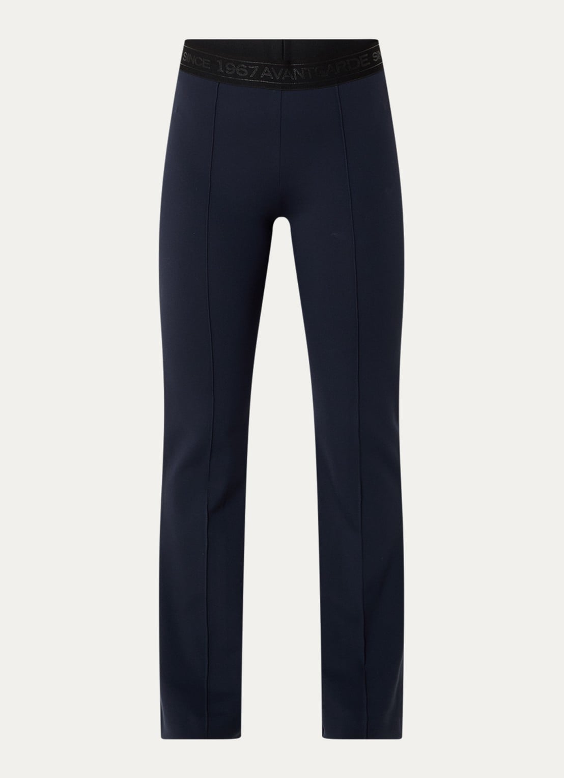 Rosner Studio Alisa high waist flared legging met logoband - voorkant 2 donkerblauw