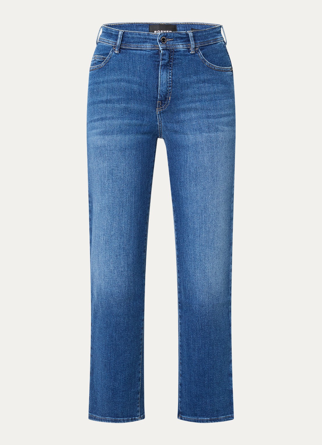 Rosner Studio Aubrey high waist slim fit jeans met steekzakken - voorkant 4 blauw