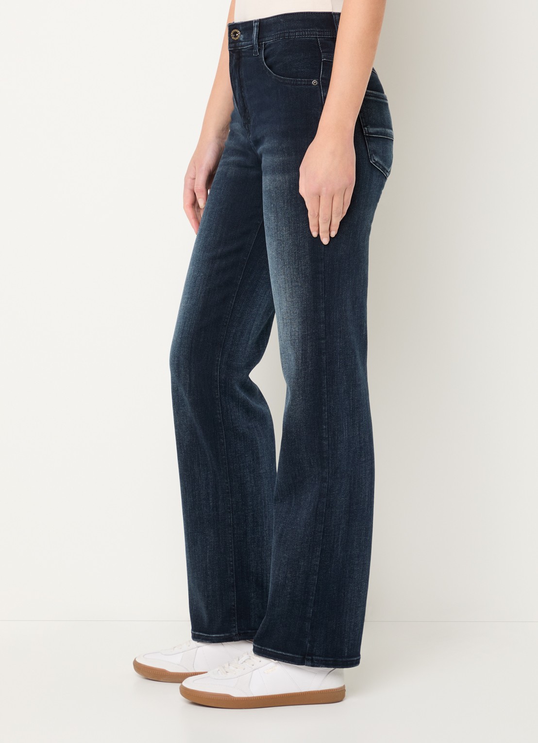 Rosner Studio Aubrey high waist slim fit jeans met steekzakken - detail 4 donkerblauw