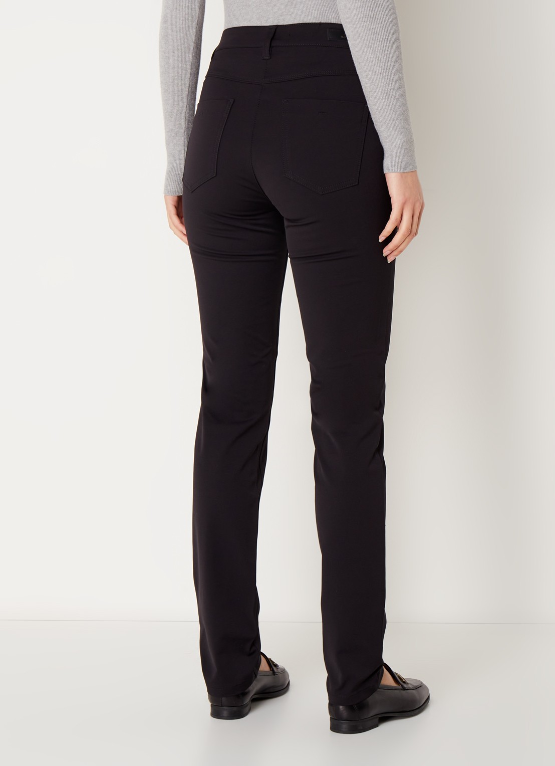 Rosner Studio Audrey high waist slim fit broek met stretch - achterkant zwart