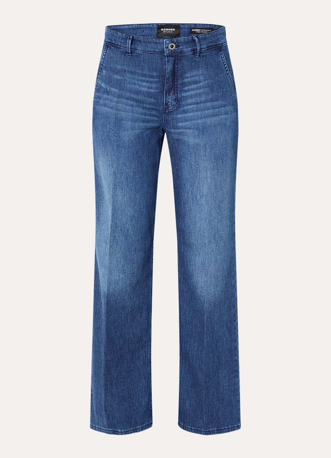 Rosner Studio Audrey high waist wide leg jeans met steekzakken - voorkant 2 donkerblauw