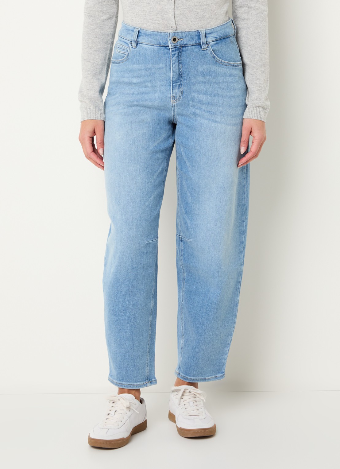 Rosner Studio High waist balloon fit jeans met lichte wassing - detail 3 indigo