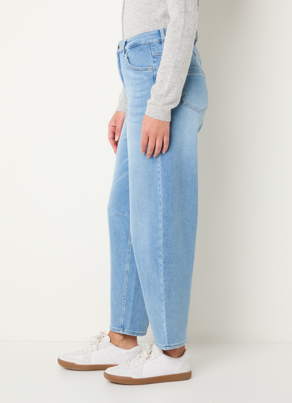 Rosner Studio High waist balloon fit jeans met lichte wassing - detail 4 indigo