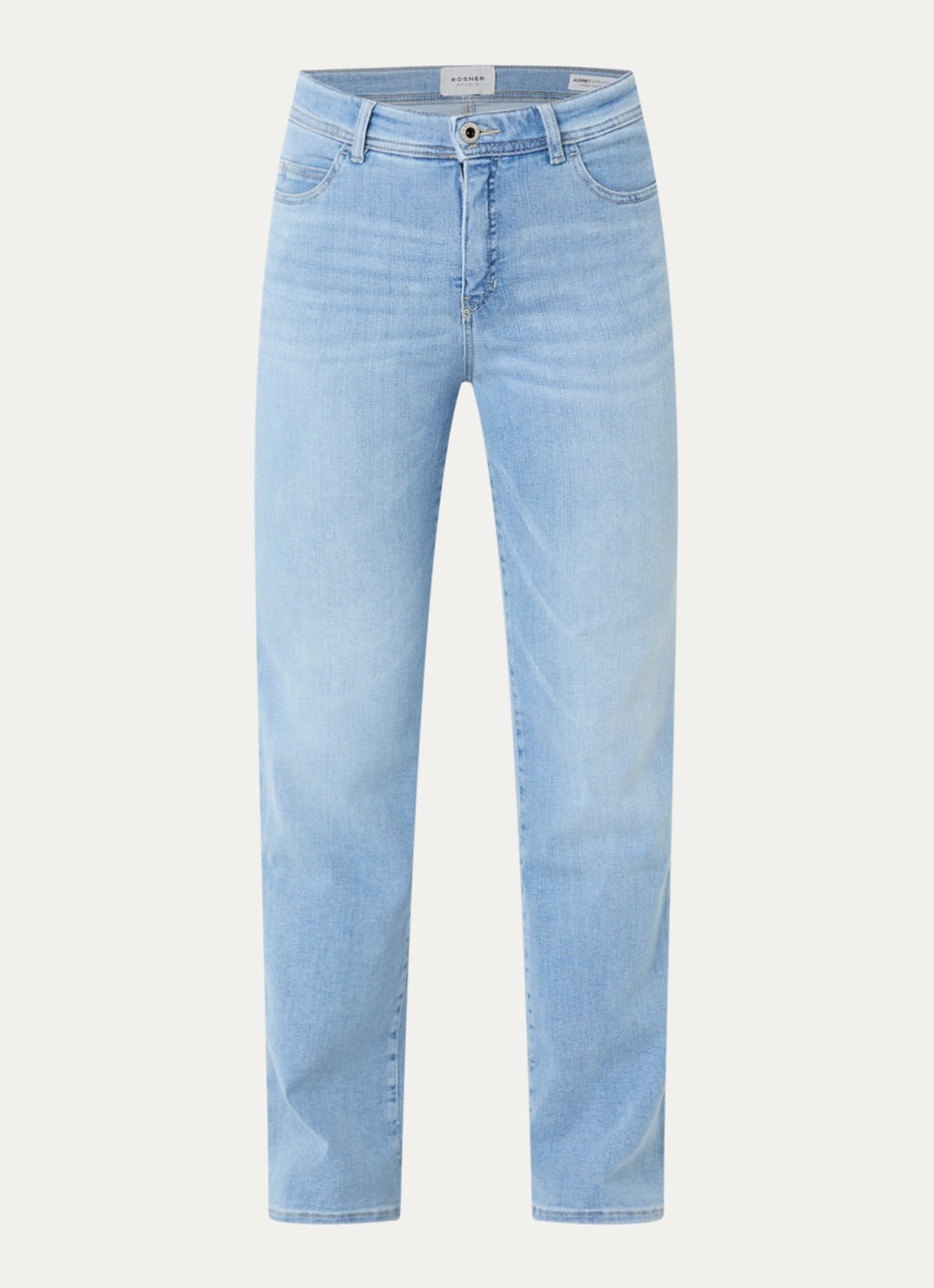 Rosner Studio High waist flared jeans met lichte wassing - voorkant 4 indigo