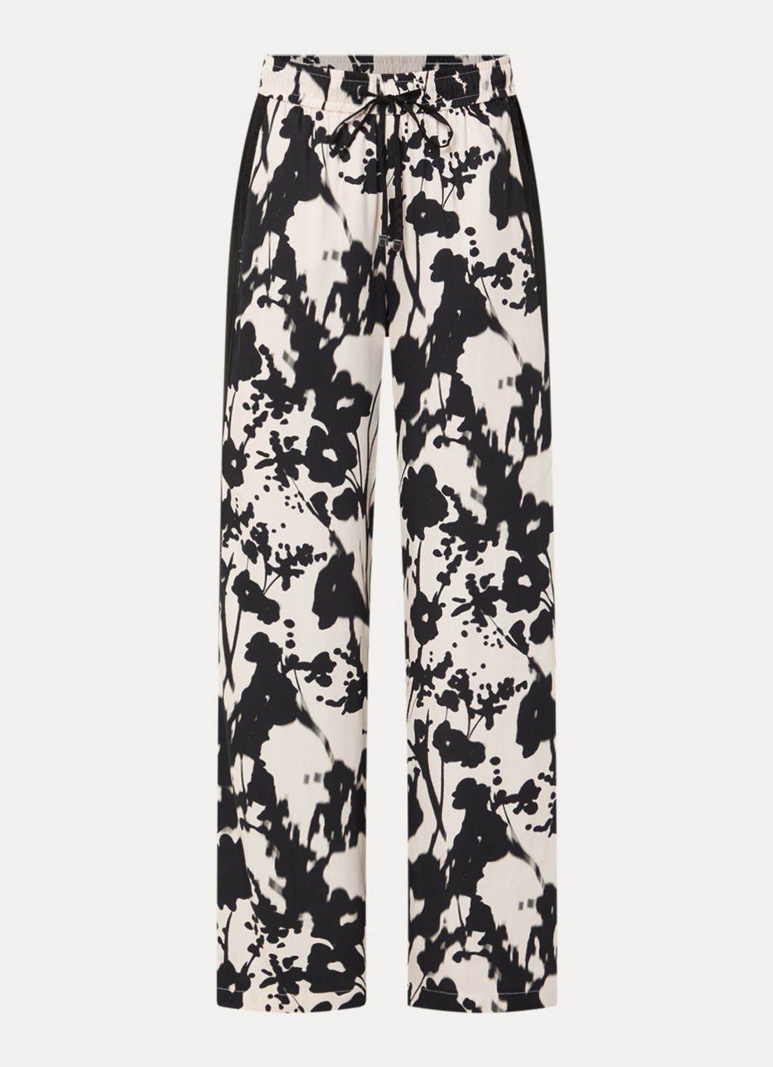 Rosner Studio High waist loose fit broek met print - voorkant 2 vanillegeel
