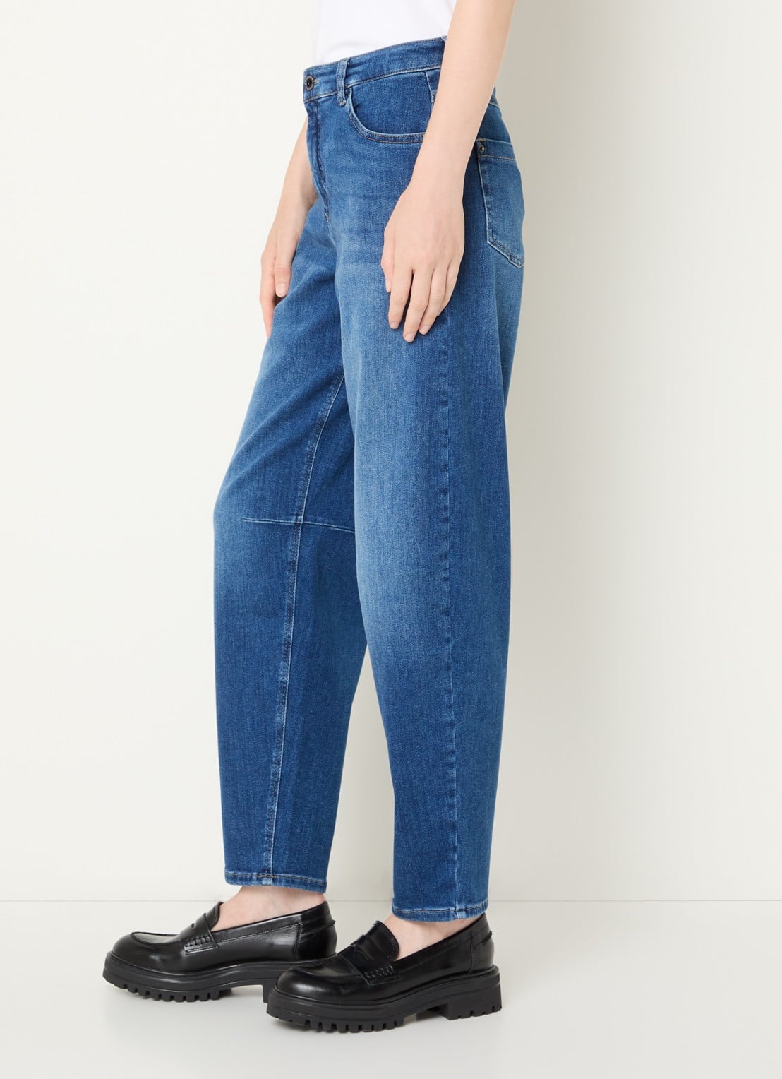 Rosner Studio High waist loose fit jeans met steekzakken - detail 2 indigo