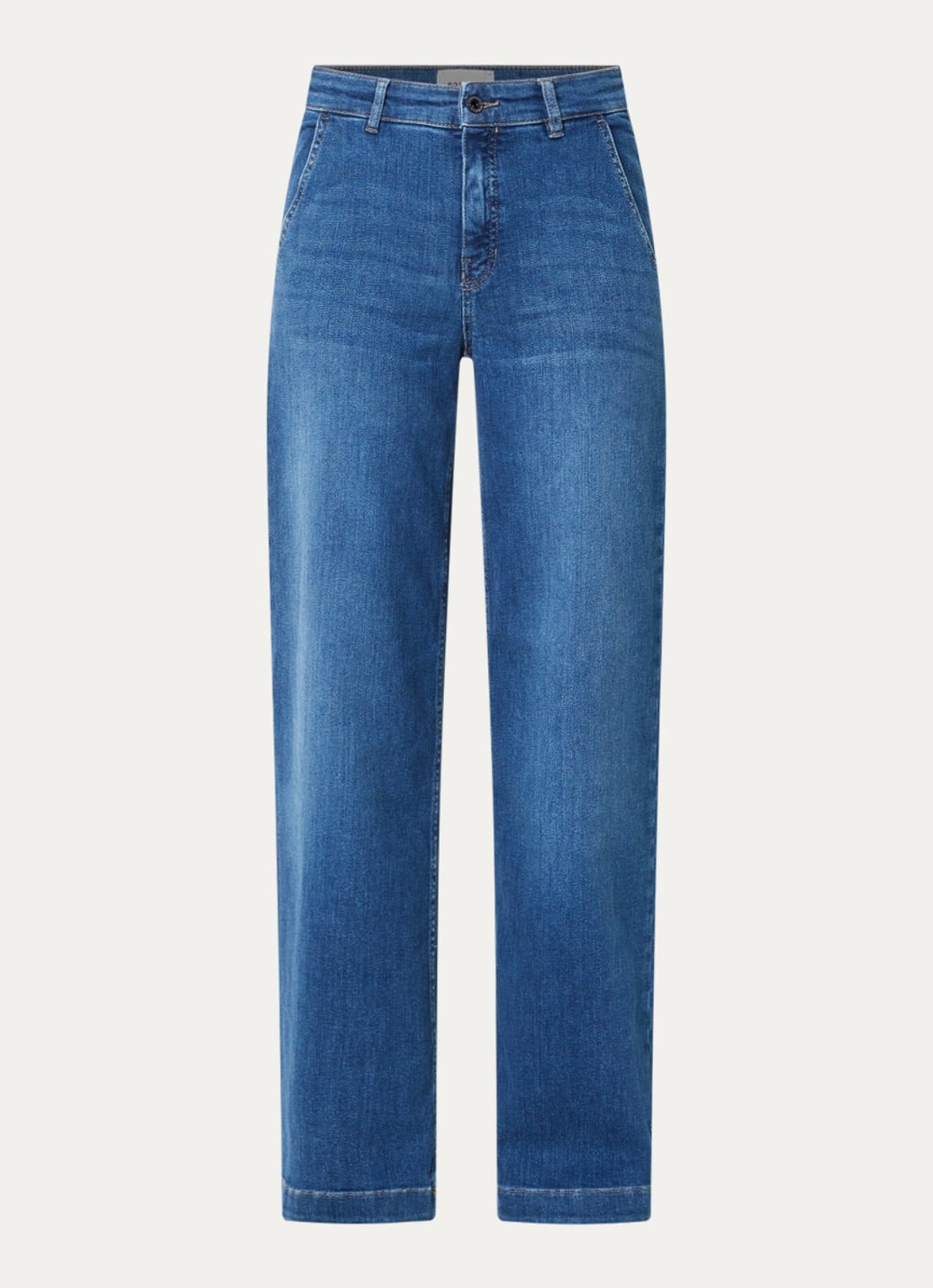 Rosner Studio High waist loose fit jeans met steekzakken - voorkant 3 indigo