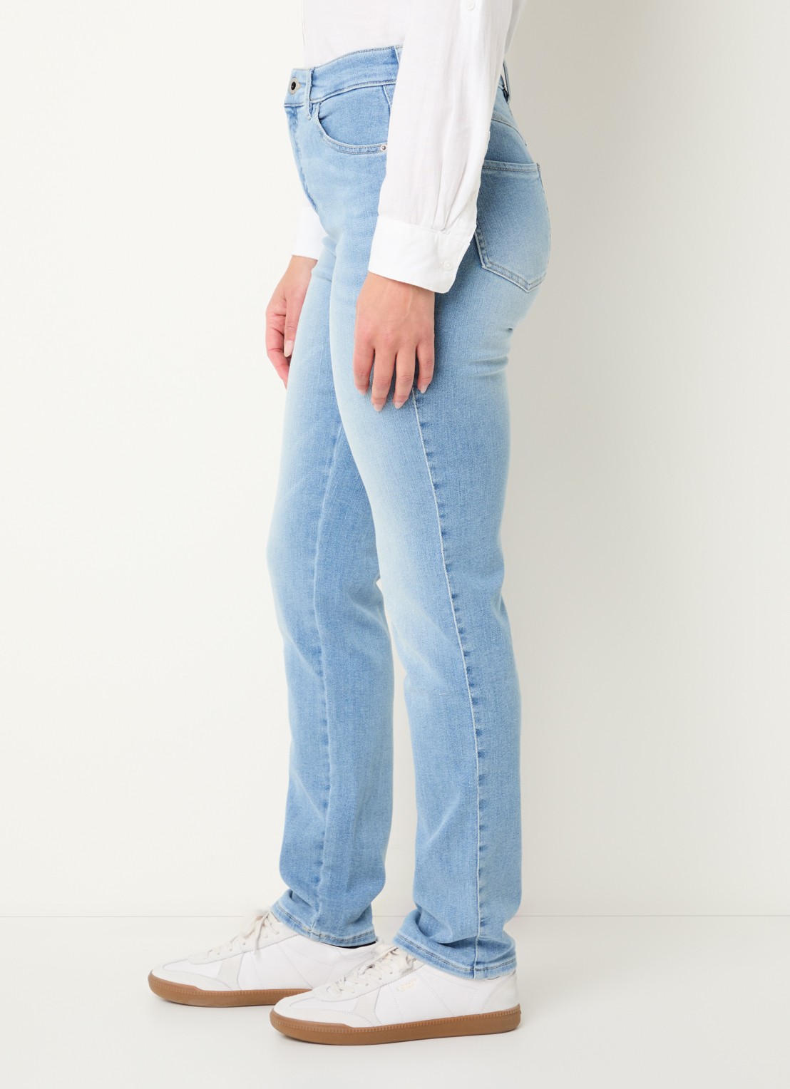 Rosner Studio High waist slim fit jeans met lichte wassing - detail 5 indigo