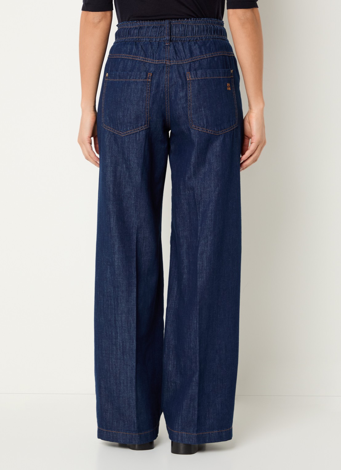 Rosner Studio High waist straight leg fit boek van chambray - achterkant 3 indigo