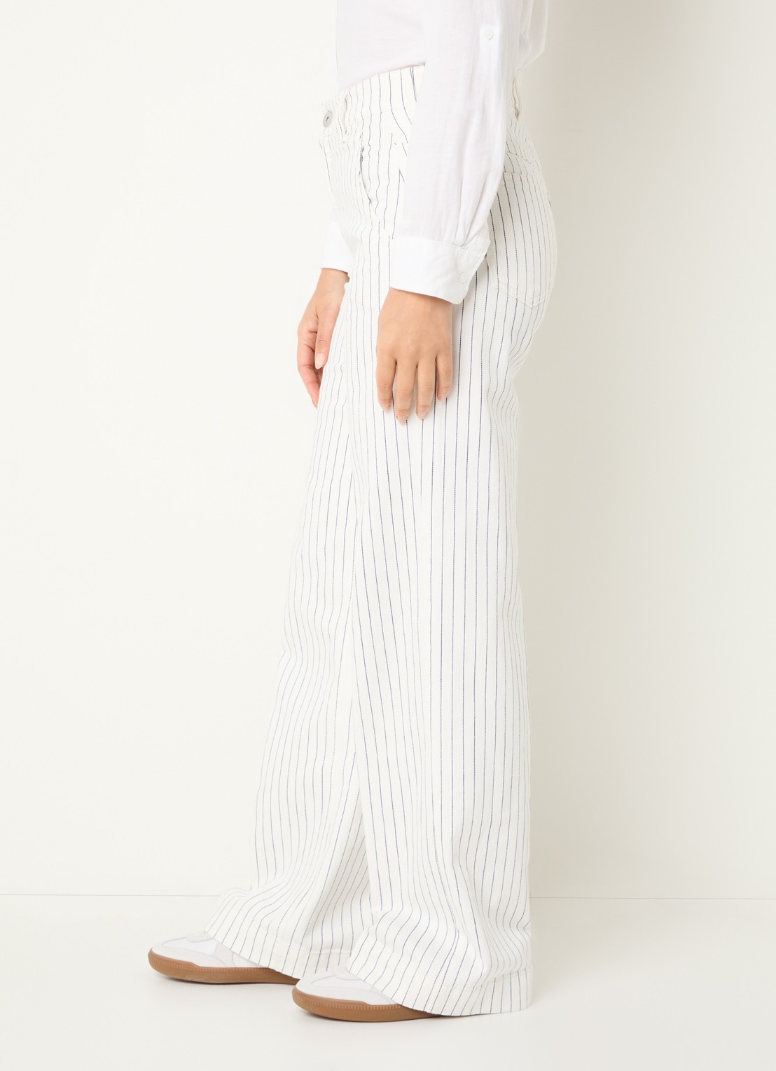 Rosner Studio High waist straight leg jeans met gekleurde wassing - detail 2 wit