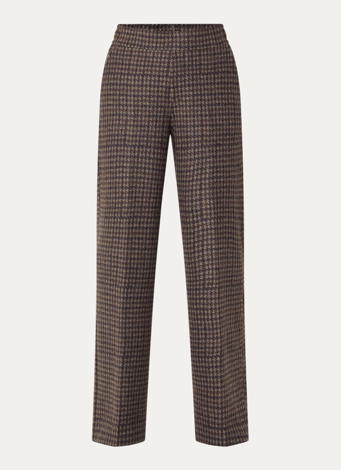 Rosner Studio Mara high waist tapered fit pantalon met pied-de-poule dessin - voorkant 3 aubergine