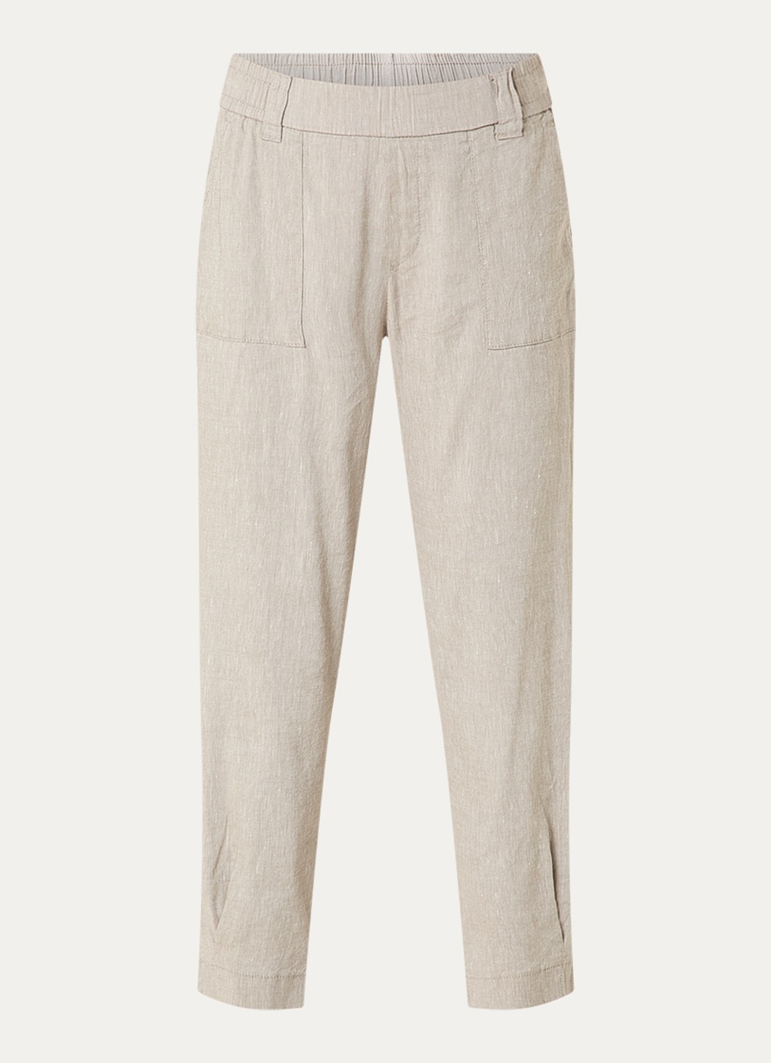 Rosner Studio Rosner high waist straight fit pantalon - voorkant 2 khaki