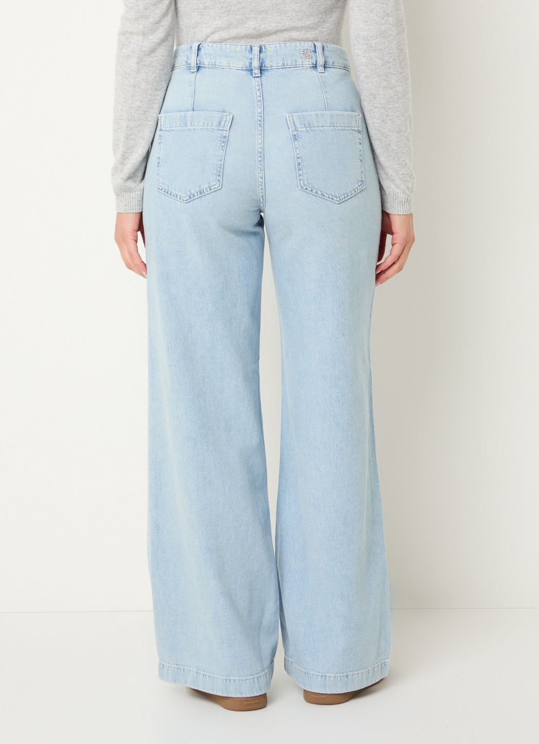 Rosner Studio Rosner high waist straight leg jeans met lichte wassing - achterkant 4 indigo
