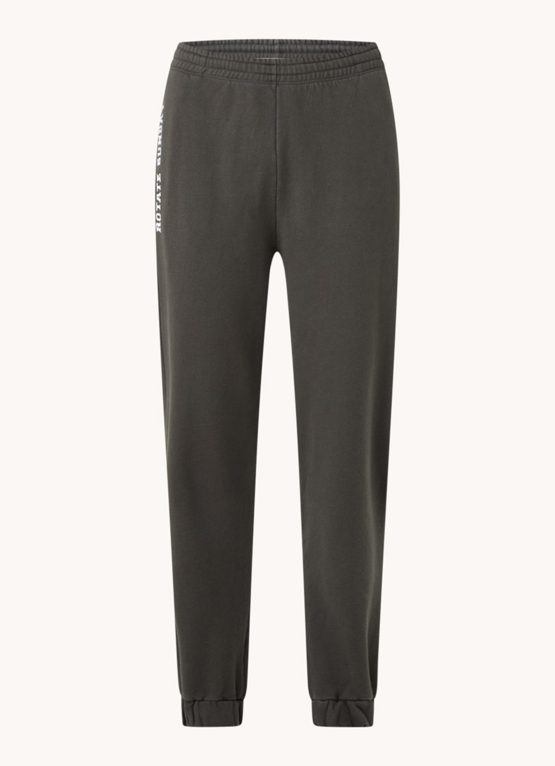 ROTATE Mimi tapered fit joggingbroek van biologisch katoen - voorkant 3 antraciet