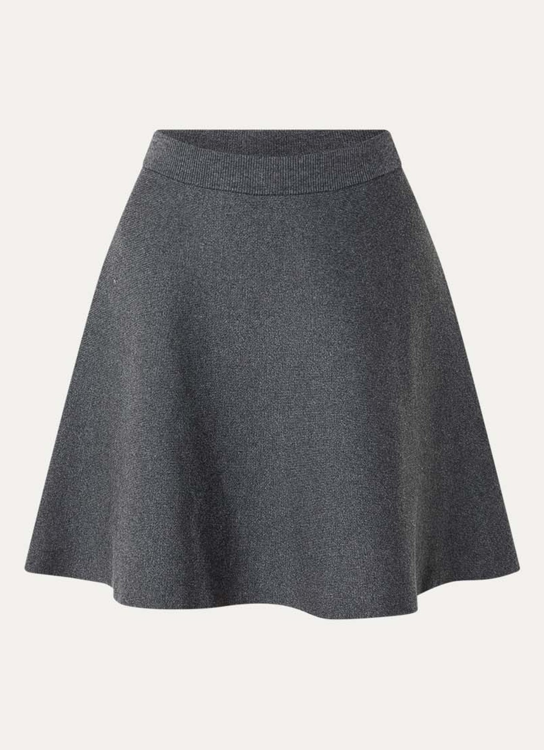 ROUGE EDIT Leah mini rok in wolblend - voorkant grijs