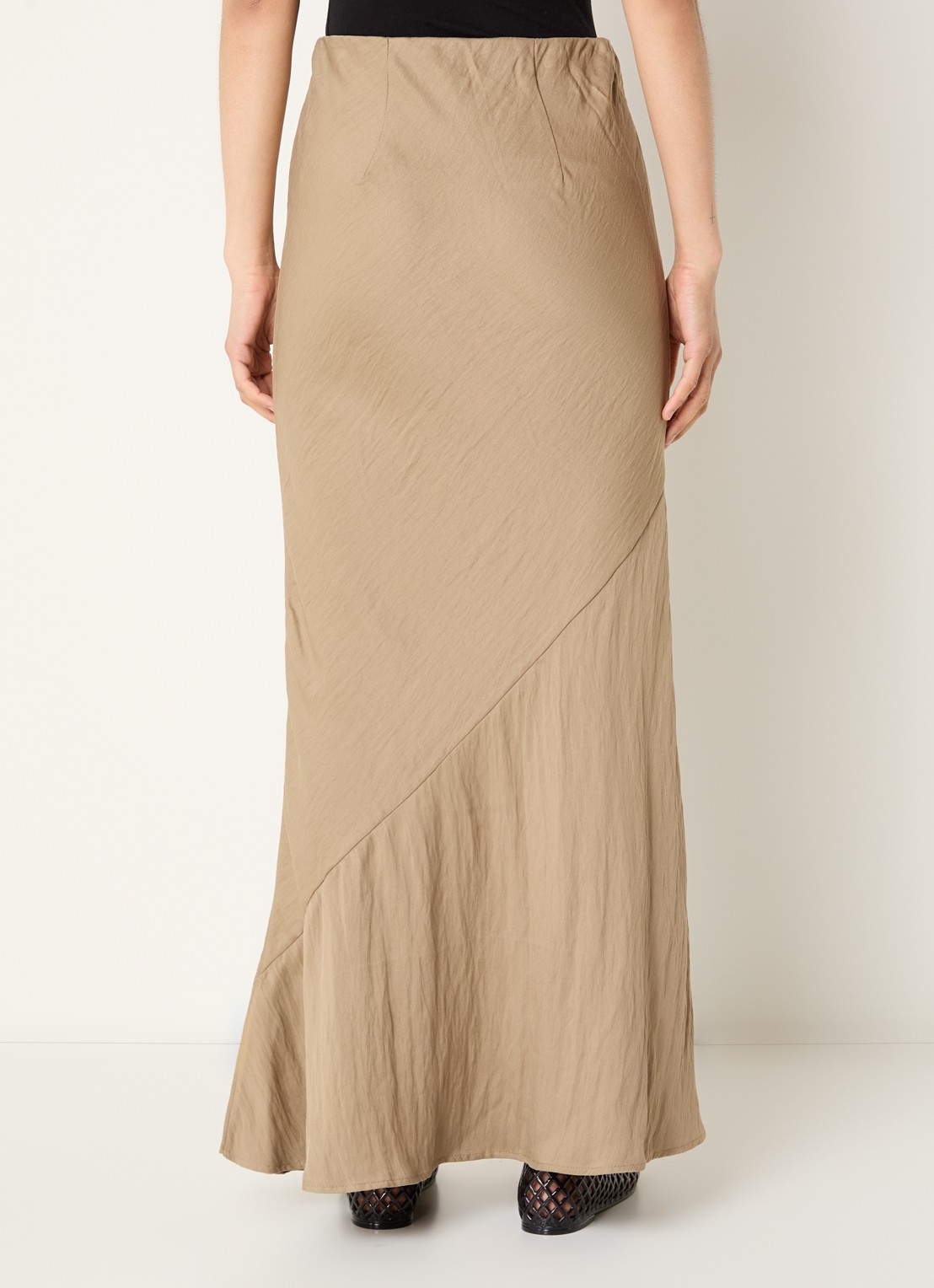 ROUGE EDIT Rouetienne maxi rok  - achterkant 4 zand