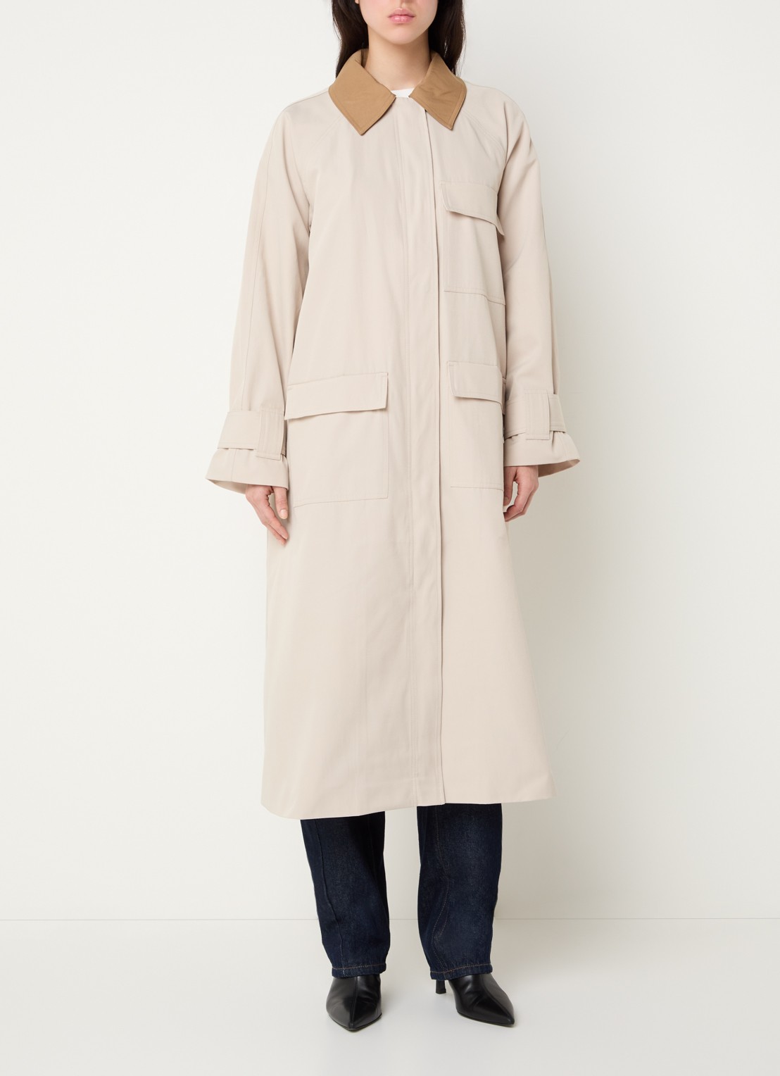 ROUGE EDIT Roulianne trenchcoat met klepzakken  - detail 4 beige