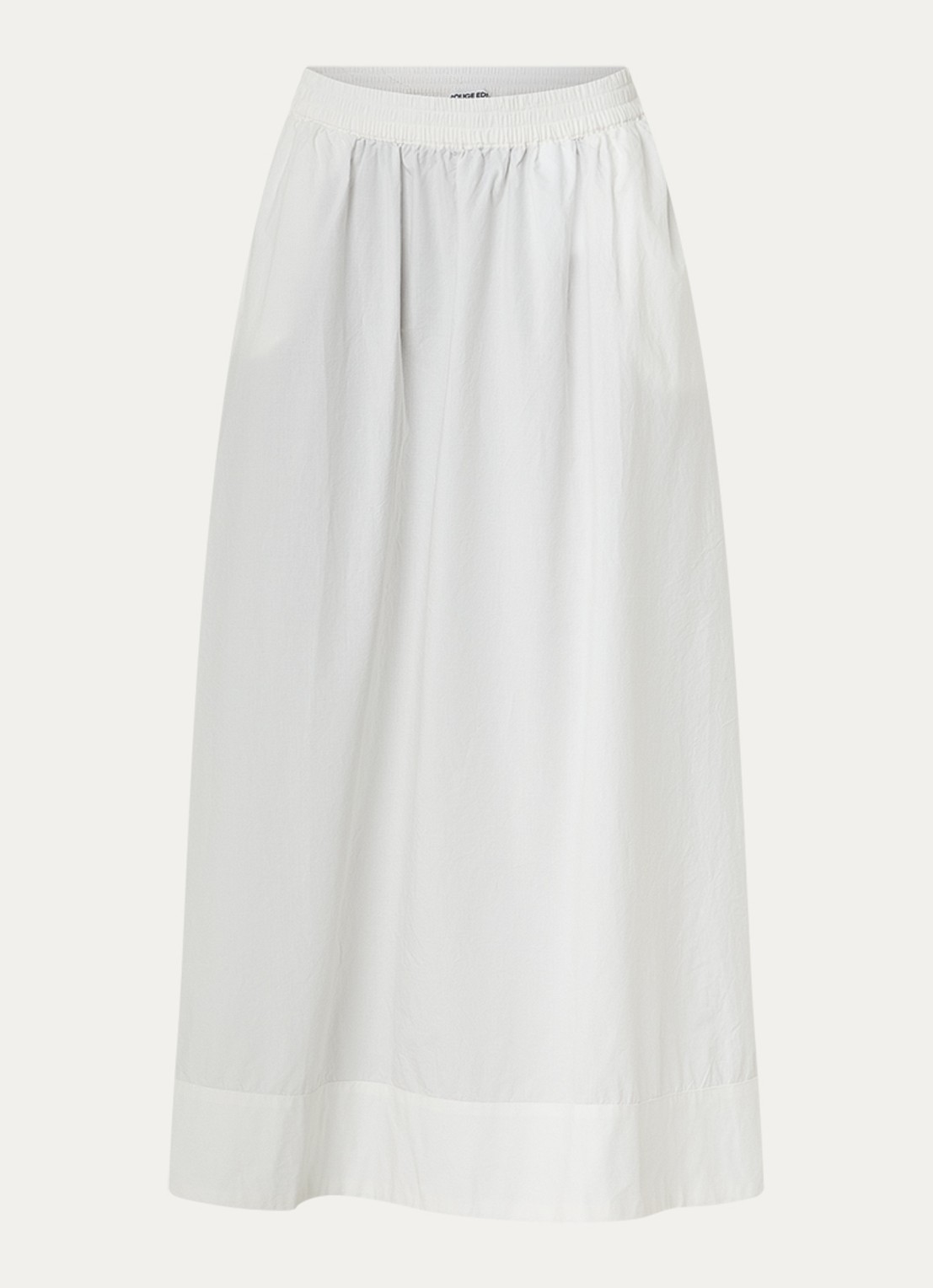 ROUGE EDIT Roulinne high waist maxi rok met steekzakken - voorkant 2 wit