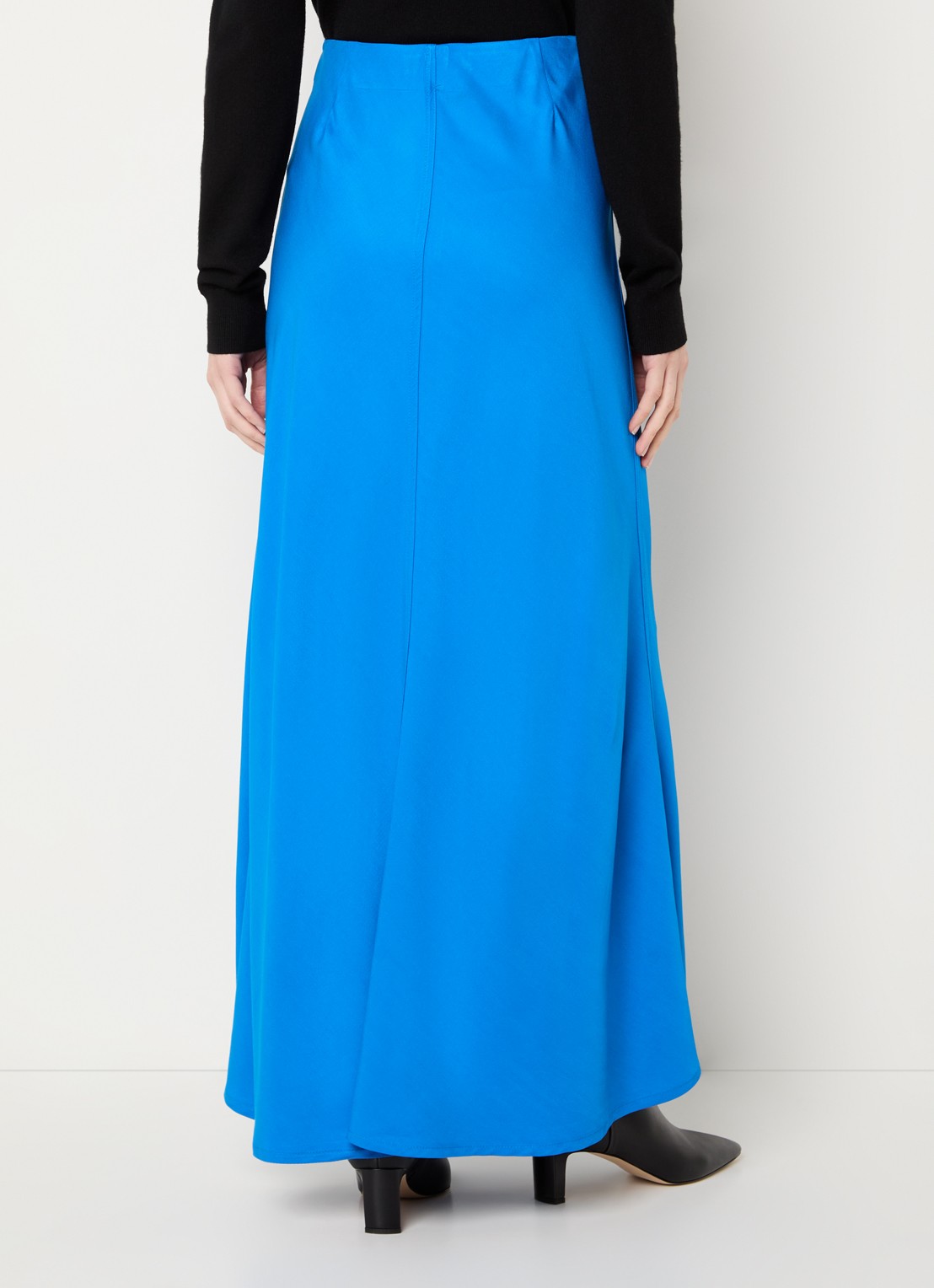 ROUGE EDIT Violetta maxi rok met elastische band - achterkant 4 blauw