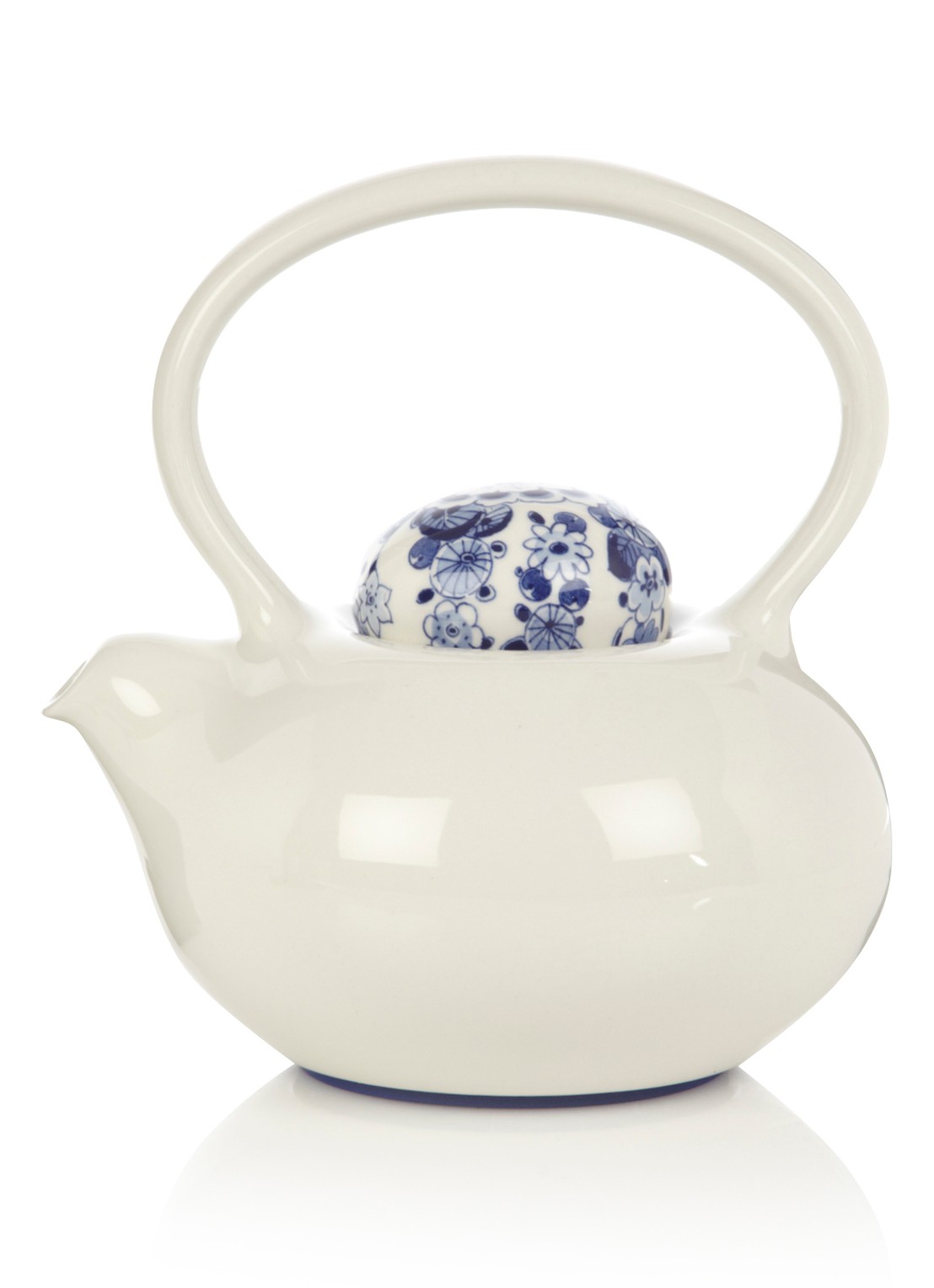 Royal Delft Belly theepot 22 cm - voorkant gebroken wit