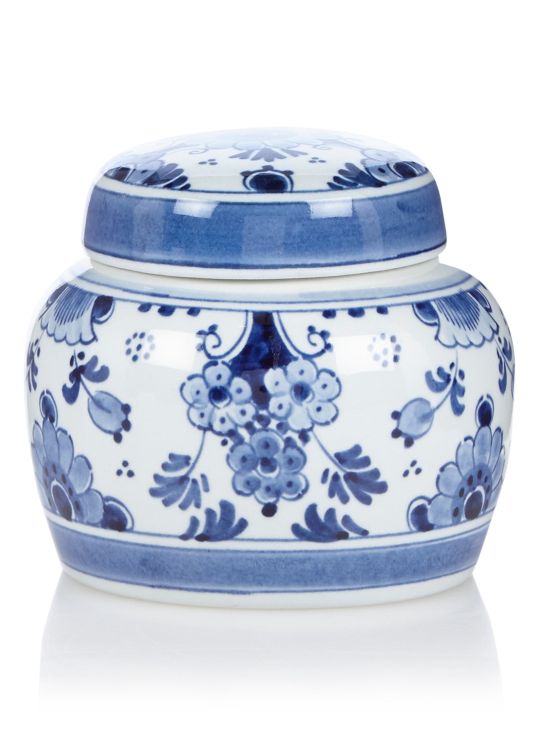 Royal Delft Gemberpot 8 cm - voorkant blauw