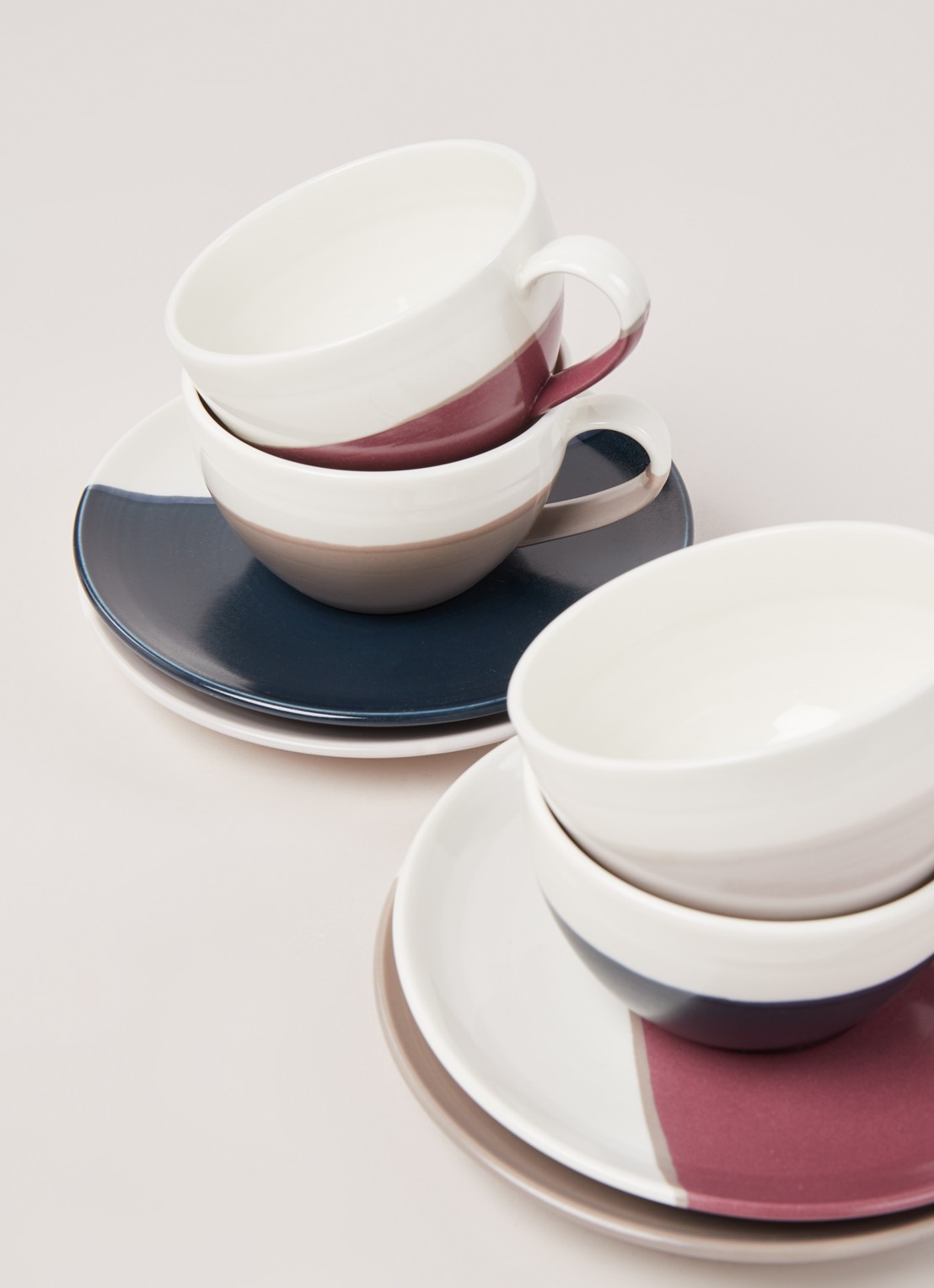 Royal Doulton Coffee Studio cappuccino kop en schotel 25,5 cl set van 4 - detail wit