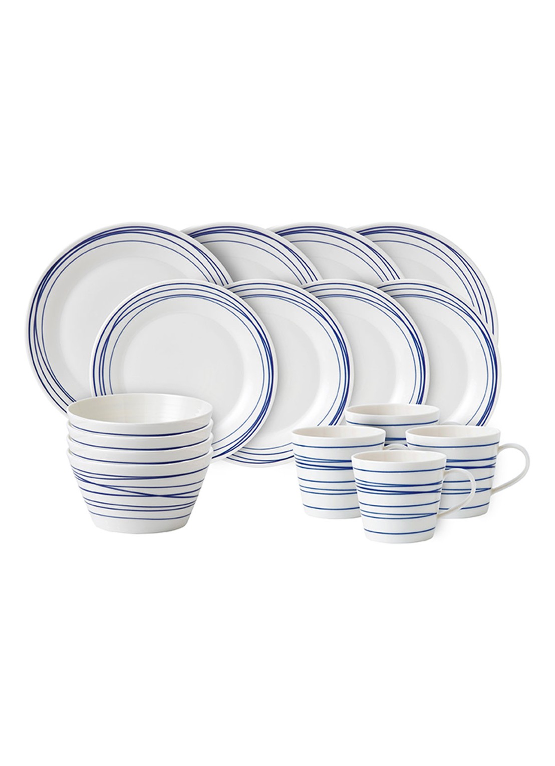 Royal Doulton Pacific Lines serviesset 16-delig - voorkant gebroken wit