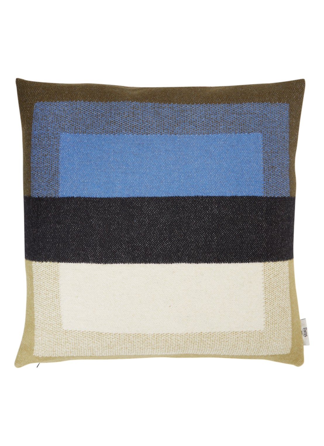 Røros Tweed Bento sierkussen 50 x 50 cm - voorkant olijfgroen