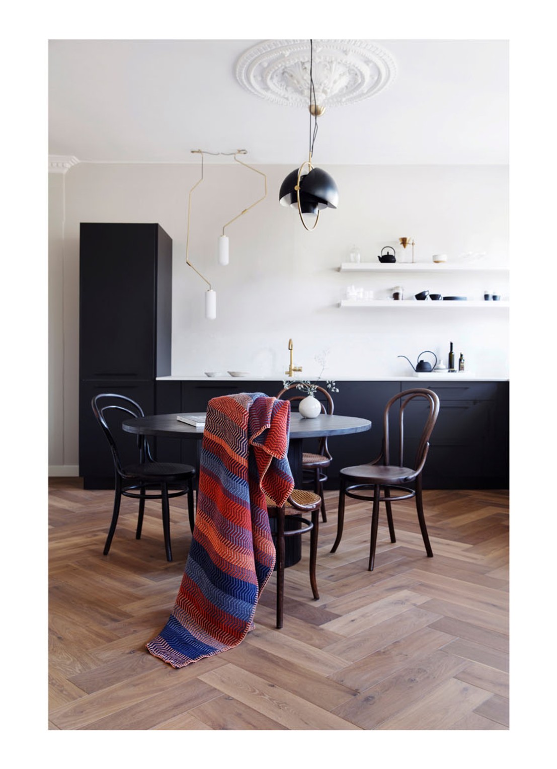 Røros Tweed Fri plaid van lamswol 150 x 200 cm - voorkant 2 donkerrood
