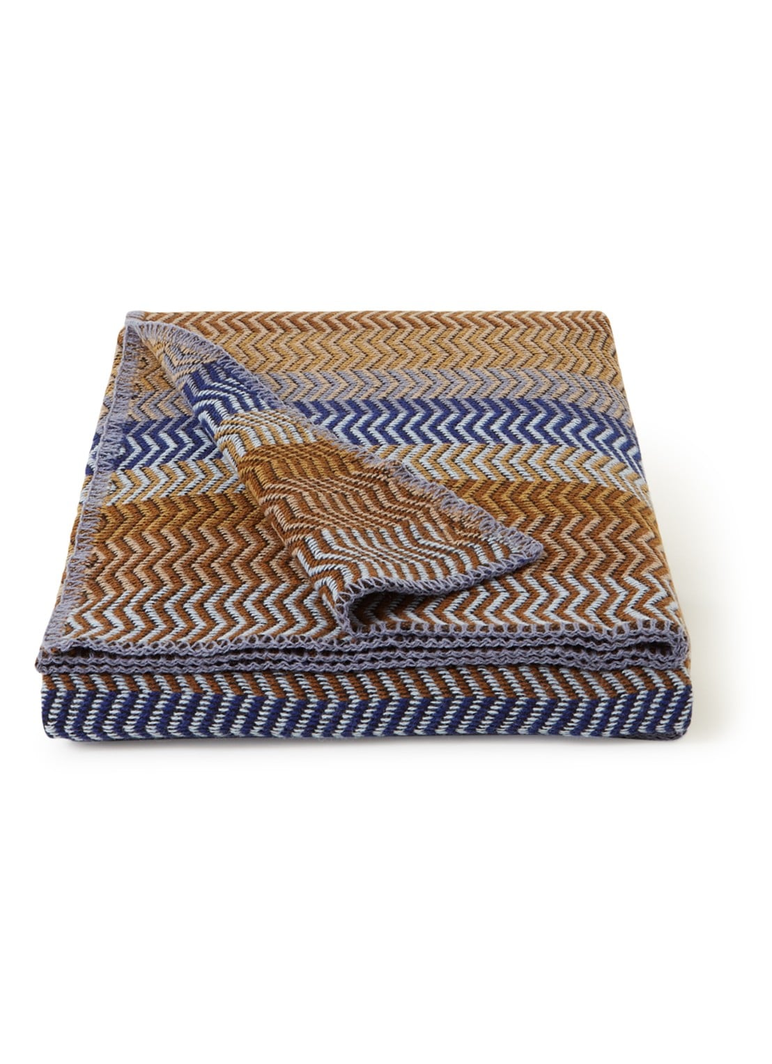 Røros Tweed Fri plaid van lamswol 150 x 200 cm - voorkant 2 donkerblauw