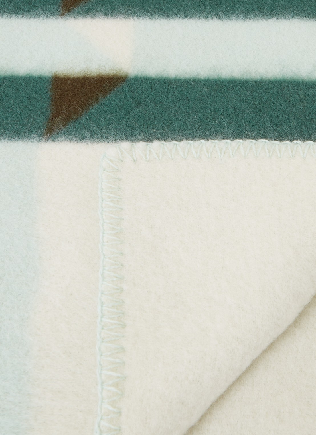 Røros Tweed Kvam plaid van lamswol 135 x 200 cm - detail 3 mint
