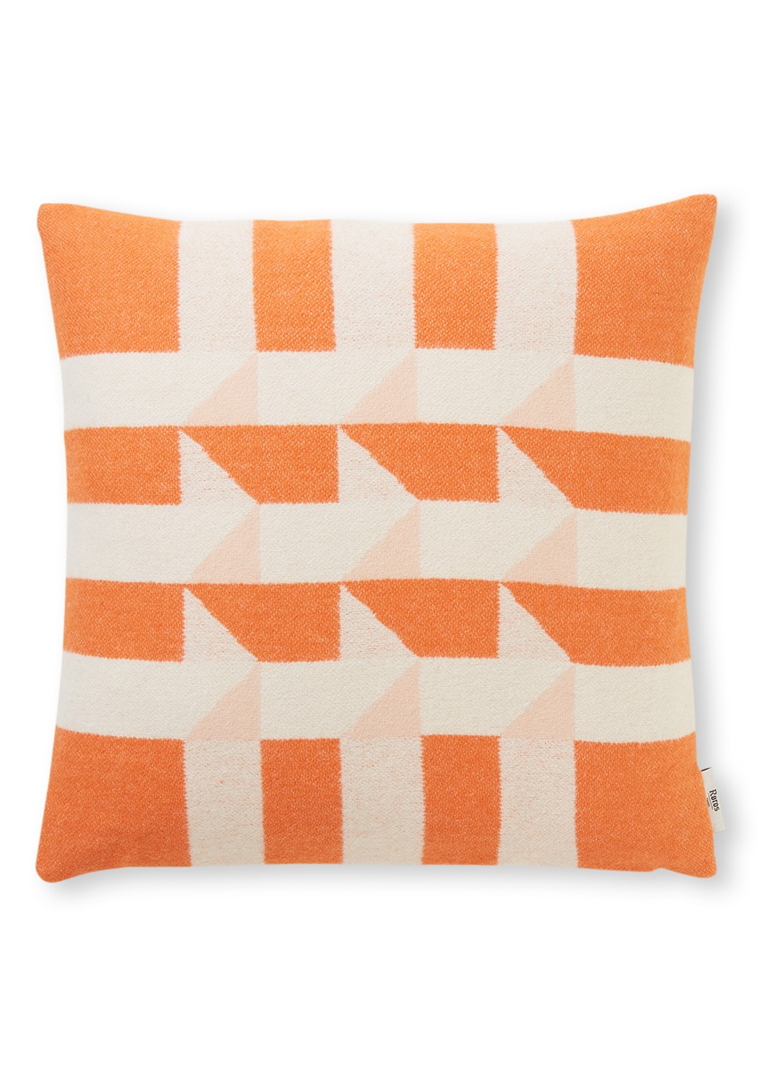 Røros Tweed Kvam sierkussen 50 x 50 cm - voorkant 3 oranje