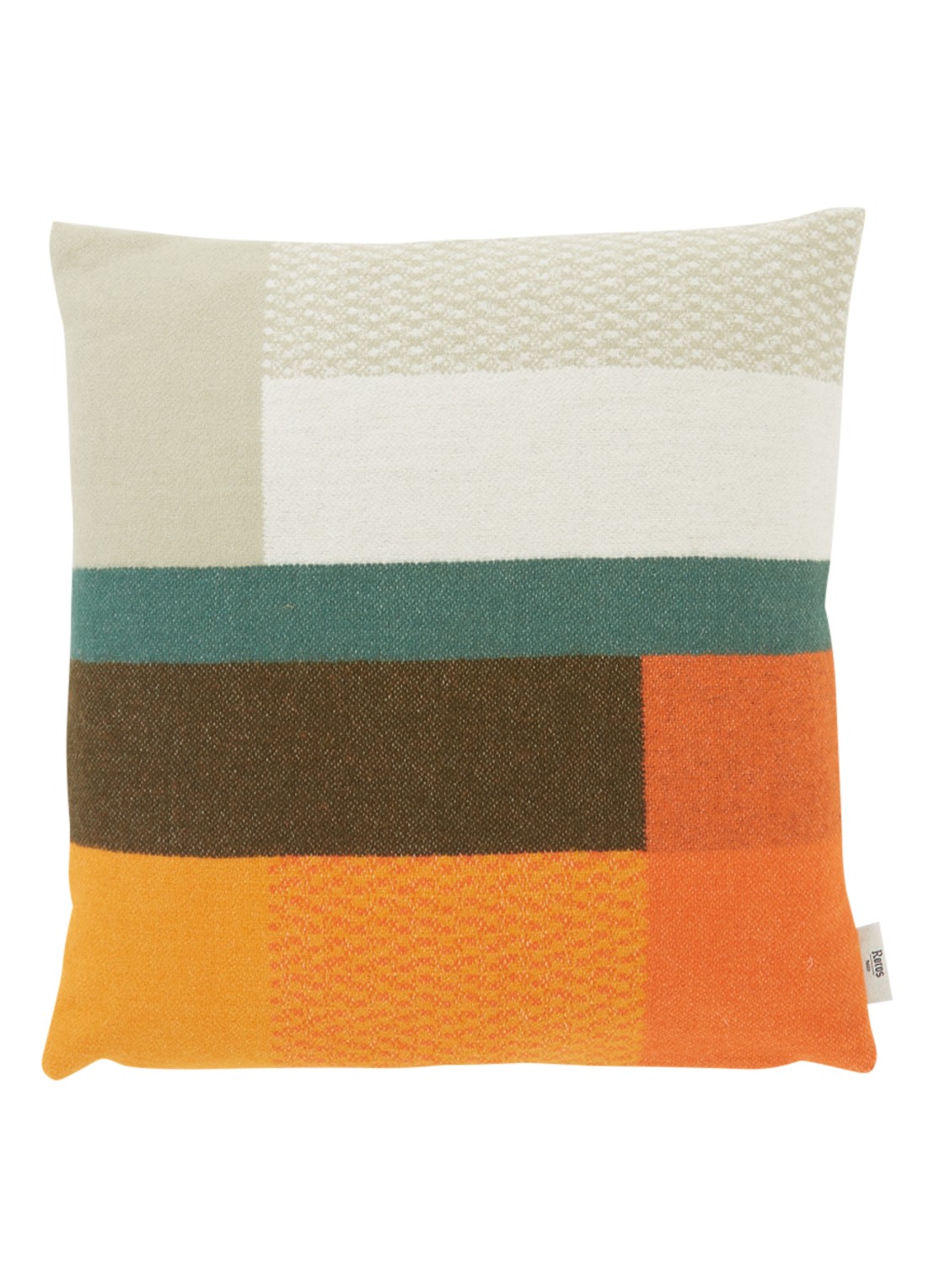 Røros Tweed Mikkel sierkussen 50 x 50 cm - voorkant oranje